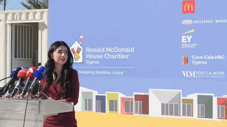 Andrie Penta, organisational leader, RMHC Cyprus speaking at the event