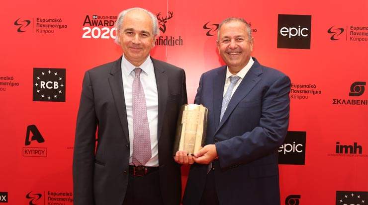 George and Pantelis Leptos receiving the IN-Business Award