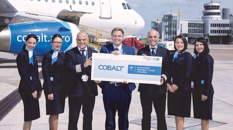 Cobalt Air’s staff celebrated the airlines new Düsseldorf flight inauguration