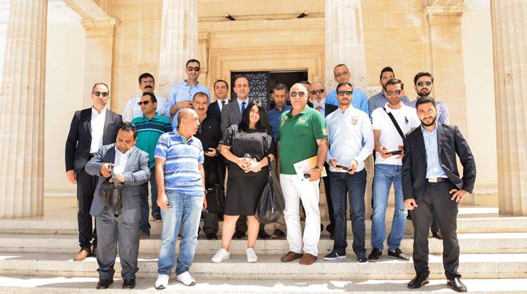 Jordanian journalists with Phedonos at Paphos Town Hall