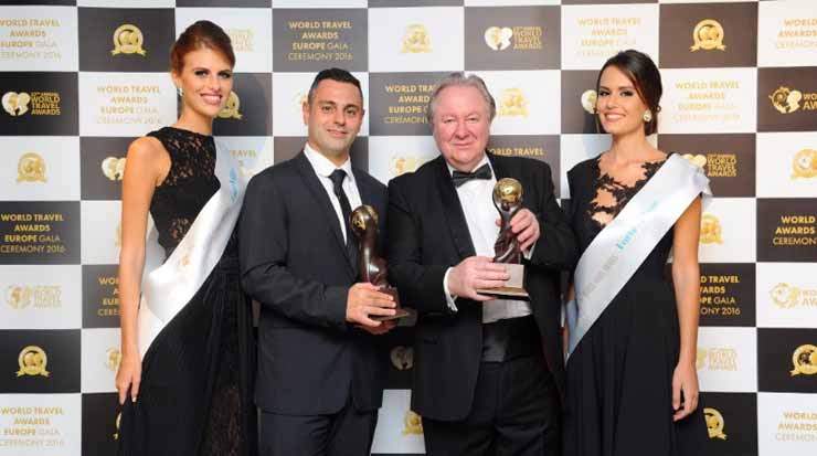 Graham Cooke, president, WTA (centre right) and Christofi