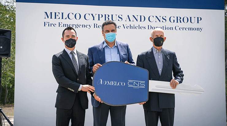 Melco Cyprus and CNS Group Donate Fire Vehicles