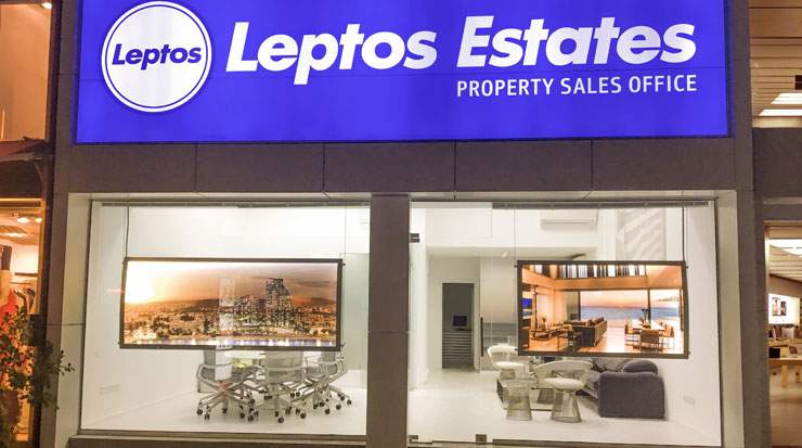 The new Leptos Estates sales office in Limassol