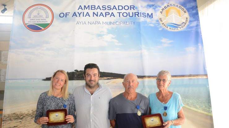 From left, Frisk, Christou, Kristiansen and Kristiansen