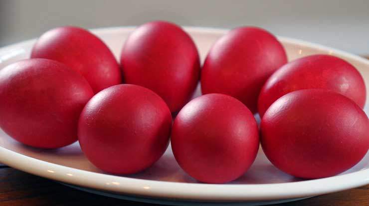 Cyprus and Russia share similar Orthodox Easter traditions, such as colouring eggs red to represent the blood of Christ