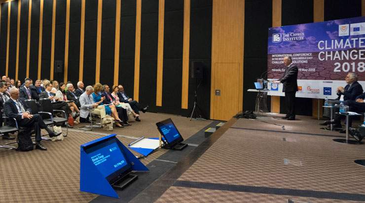 Kostas Champiaouris, minister, education and culture read out the speech on Anastasiades’ behalf 