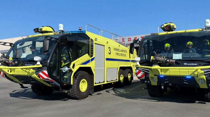 Laranca Airport receives new fire rescue vehicles
