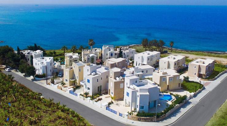 Kissonerga Beach Villas is popular with European and Russian buyers