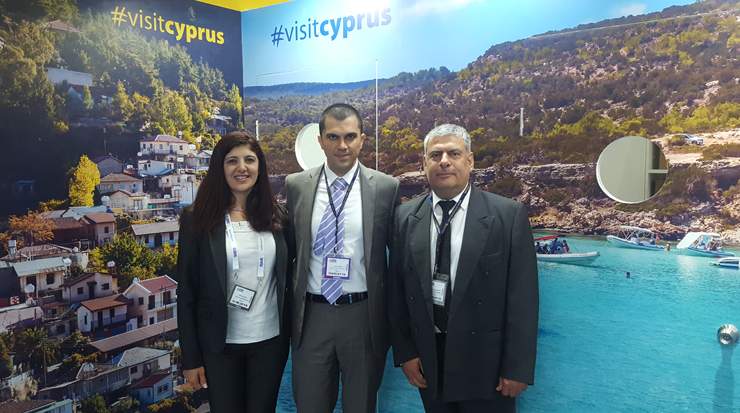 Savvas Perdios (centre) with Travel Trade Cyprus team