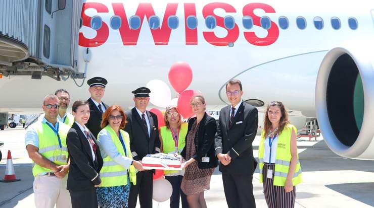 Hermes Airports welcomed the Launch of SWISS flights to Larnaca