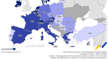 Eurostat: People aged 65+ with very good or good self-perceived health, 2024 (% of population aged 65 and older) 