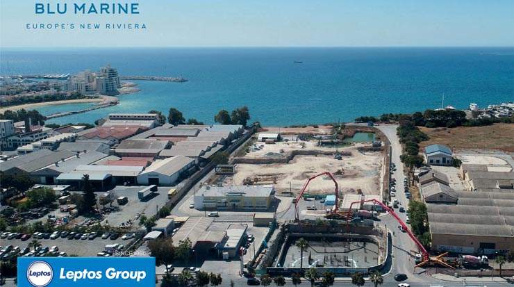 Construction is in full swing at Leptos Group’s Limassol Blu Marine