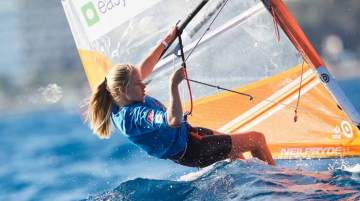 Katy Spychakov winning the 2016 RSX Youth World Windsurfing Championship in Limassol
