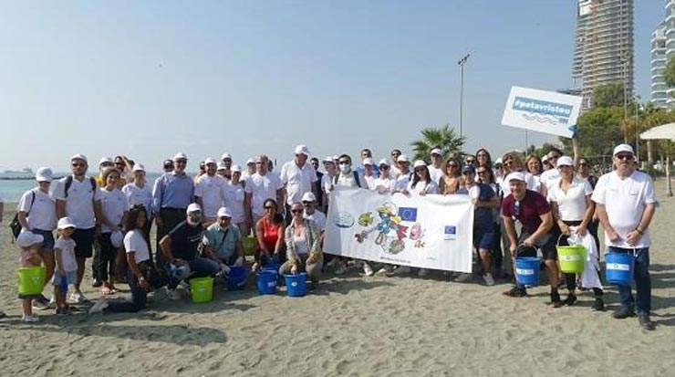 Limassol Marina part of beach clean-up of Akti Olympion B